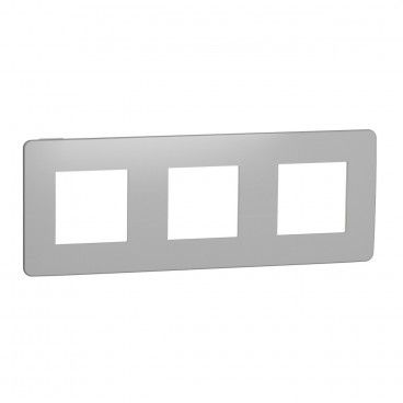 Moldura 3 elementos STUDIO metal alumínio branco SCHNEIDER NU280655