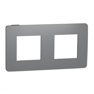 Marco 2 elementos STUDIO gris negro SCHNEIDER NU280422
