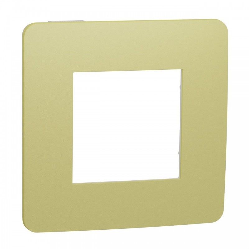 Marco 1 elemento STUDIO verde blanco SCHNEIDER NU280211