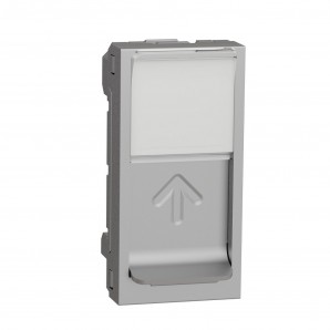 Carátula toma RJ45 1 modulo aluminio SCHNEIDER NU941030