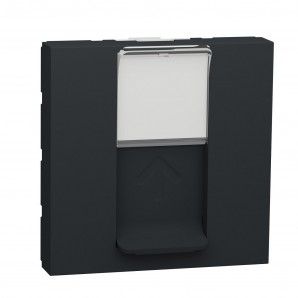 Caratula RJ45 2 módulos Keystone antracita SCHNEIDER NU946154