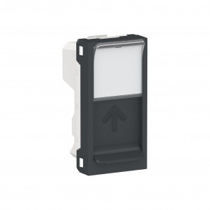 Caratula RJ45 1 modulo Keystone antracita SCHNEIDER NU946054