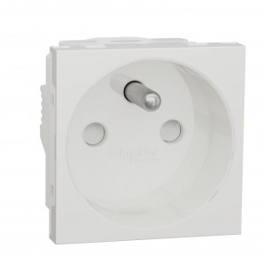 Base de soquete Schuko 2P+TT F polar SCHNEIDER NU303918E