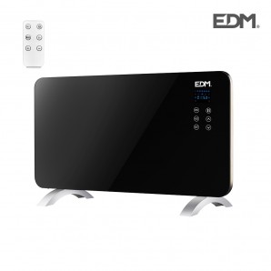 Convector placa cristal 1500w edm