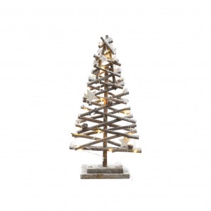 Arbol de rattan micro led efecto nevado 50cm