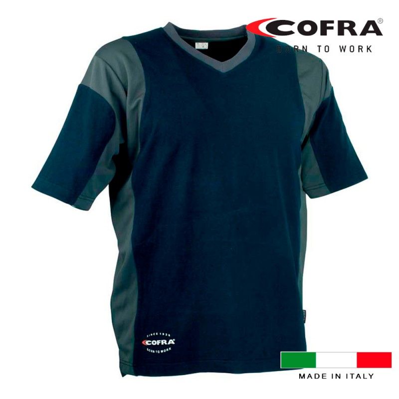 Camiseta Java Azul marinho/Cinza escuro Cofra Tamanho XL