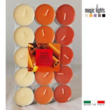 Velas perfumadas  naranja-canela 30uni. magic lights