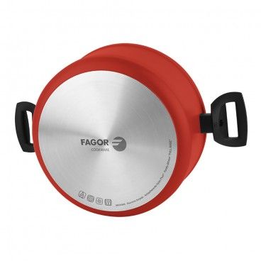 Olla maxima+tapa ø20cm roja  aluminio 3004 fagor 