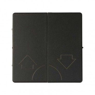 Conceito Simon 82 | Chave dupla para persiana sem intertravamento preto fosco SIMON 8200029-098