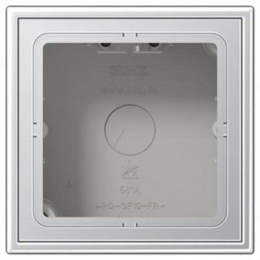 Caja superfície simple 81x81x47mm aluminio JUNG AL2581A-L