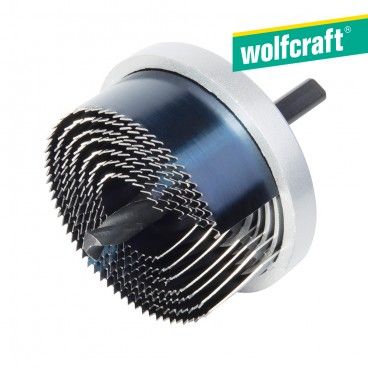 Sierra de corona con broca central de 8mm con 7 laminas  wolfcraft