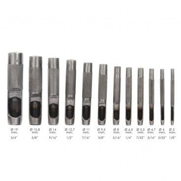 Juego Sacabocados Golpe 12 Piezas 3 a 19 mm AFT 02320257