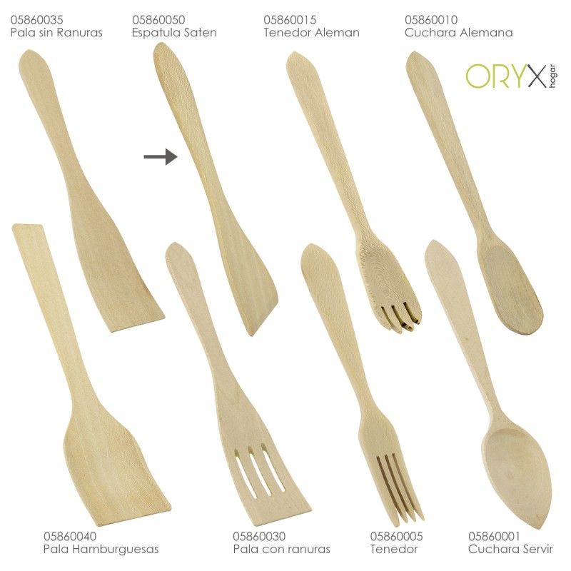 Espatula Sarten Cocina Madera Oryx 30 cm. AFT 05860050