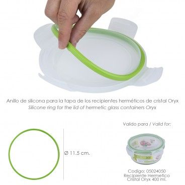 Anillo Silicona Para Recipiente Hermetico Cristal Redondo  400 ml. AFT 05024325