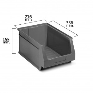 Gaveta Apilable Almacenamiento Gris Nº54 336x216x155 mm. (6/6) AFT 21070085