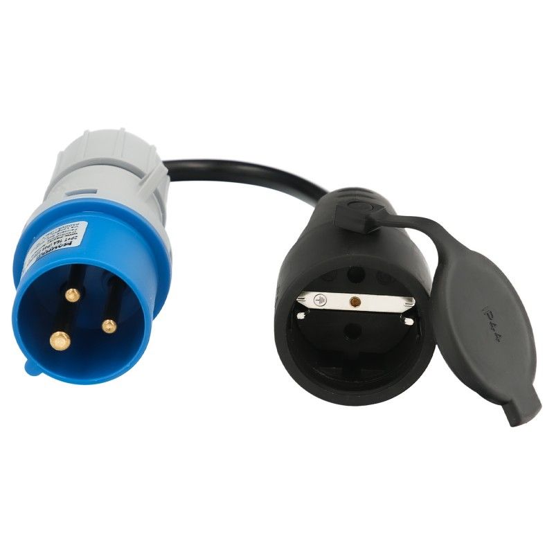 Adaptador de clavija CEE a Schuko, 2 polos + Tierra. Max. 16A. 230V AFT 19010560