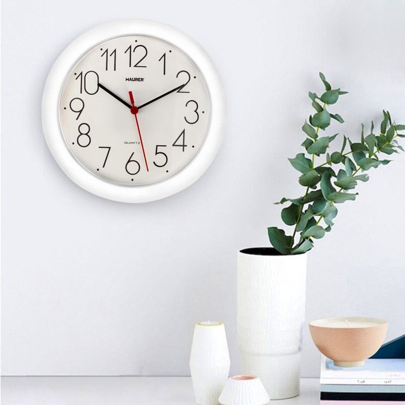 Relógio de parede Ø 25 cm. Branco
