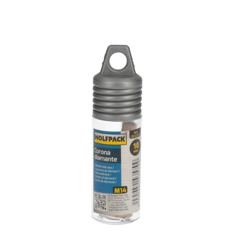 Corona Diamante Para Amoladora Ø 10 mm. Conexión Rosca M14. Corte Seco AFT 09112110