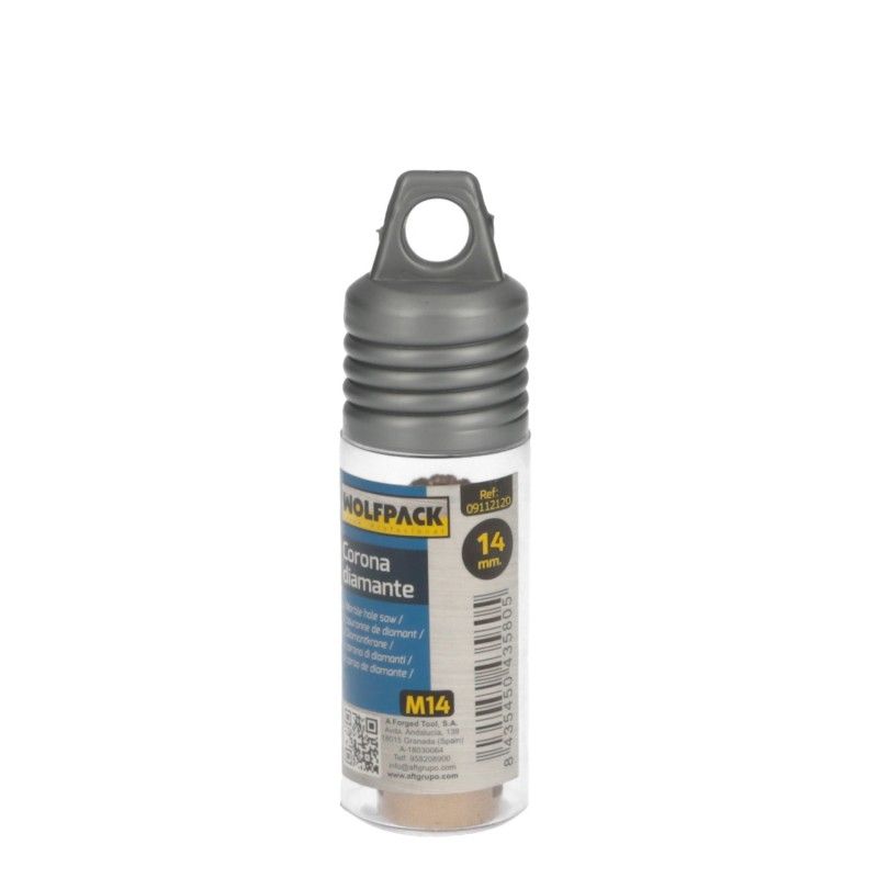 Corona Diamante Para Amoladora Ø 14 mm. Conexión Rosca M14. Corte Seco AFT 09112120