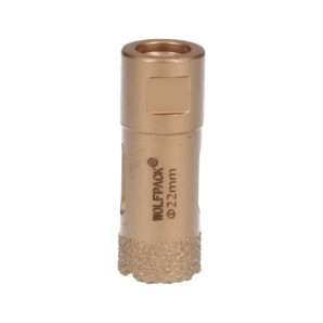 Coroa de diamante M14 Ø 22 mm. Corte Seco