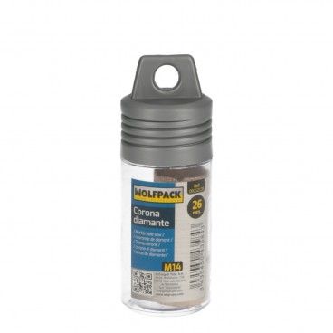 Corona Diamante Para Amoladora Ø 26 mm. Conexión Rosca M14. Corte Seco AFT 09112135