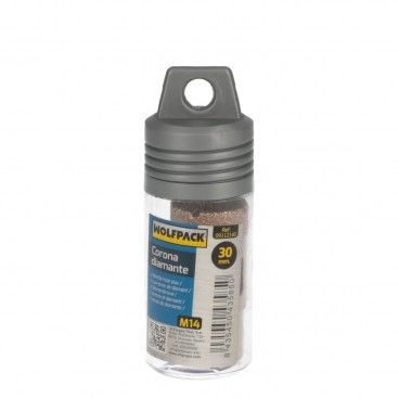 Corona Diamante Para Amoladora Ø 30 mm. Conexión Rosca M14. Corte Seco AFT 09112140