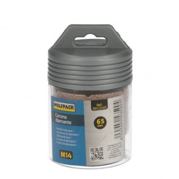 Corona Diamante Para Amoladora Ø 65 mm. Conexión Rosca M14. Corte Seco AFT 09112165