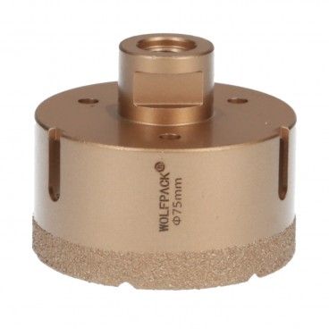 Corona Diamante Para Amoladora Ø 75 mm. Conexión Rosca M14. Corte Seco AFT 09112170