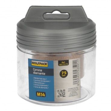 Corona Diamante Para Amoladora Ø 75 mm. Conexión Rosca M14. Corte Seco AFT 09112170