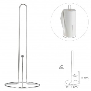 Portarrollos Papel Cocina Vertical, Cromado, 13x29 cm. AFT 05422005 2