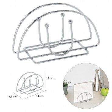Servilletero Mesa,  Acero Cromado Forma Semicircular Vertical AFT 05422010