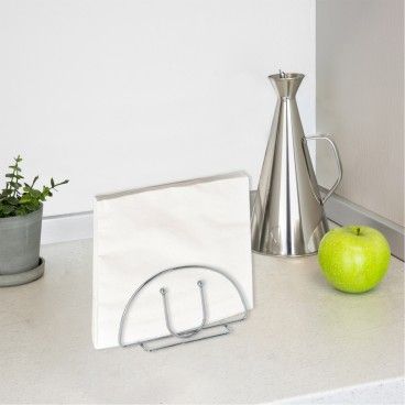 Servilletero Mesa,  Acero Cromado Forma Semicircular Vertical AFT 05422010