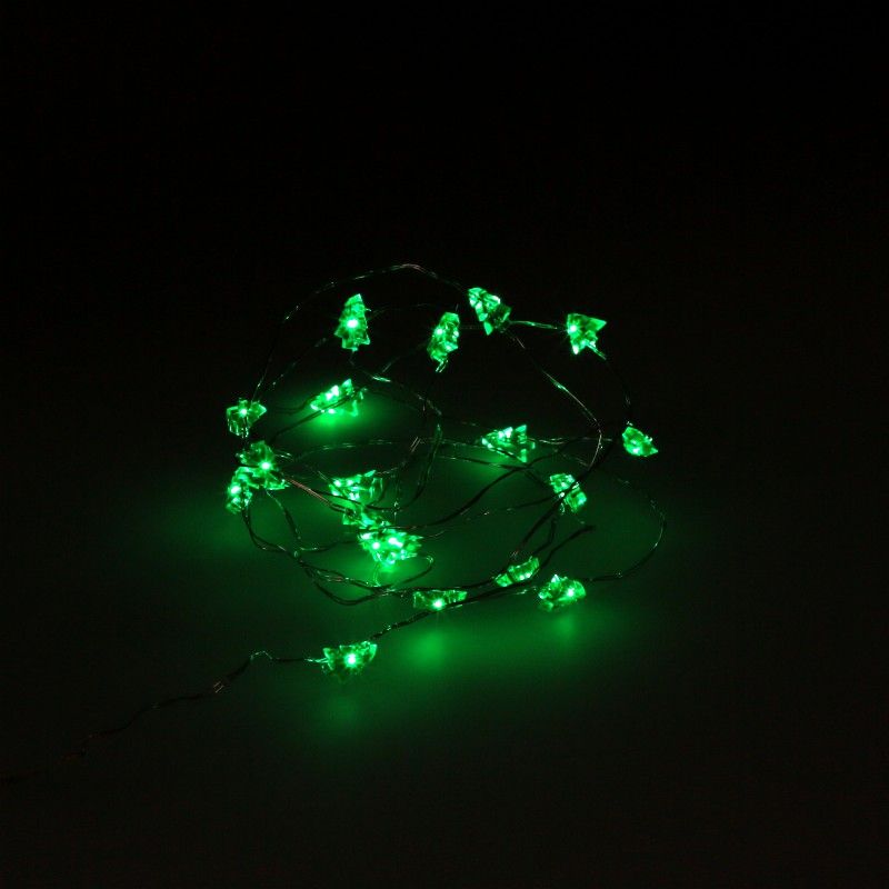 Luzes para Árvore de Natal 20 Leds Cor Verde IP20. Funciona com bateria (3 AA não incluída)