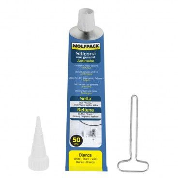 Tubo de silicone ácido 50 cc. Branco