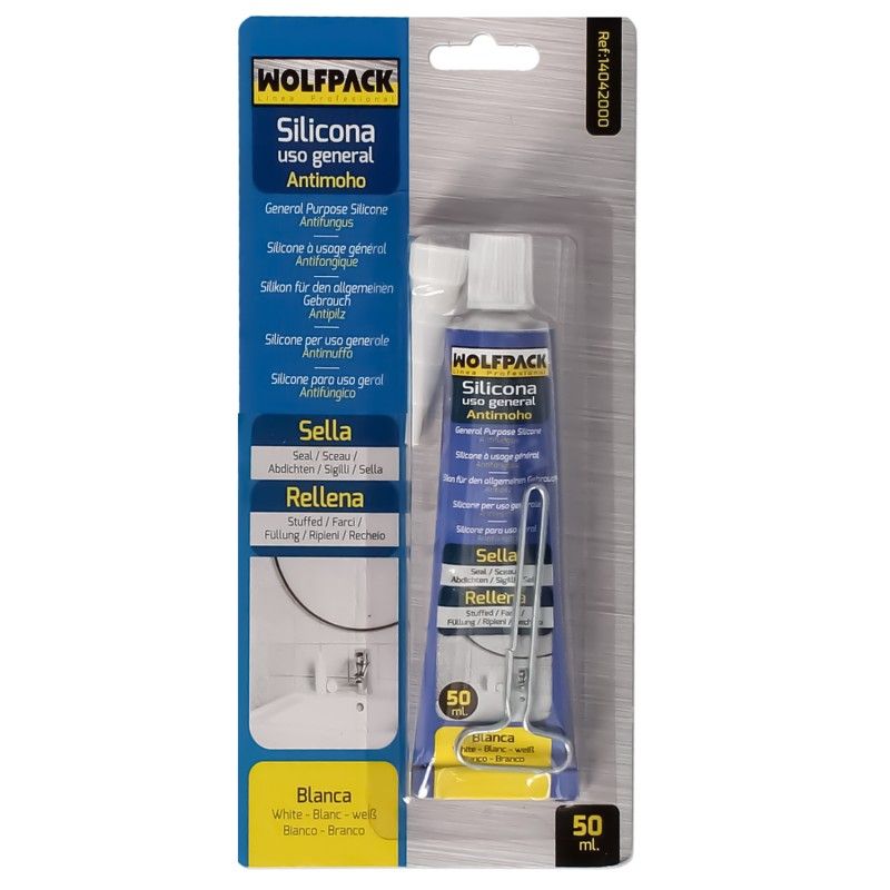 Tubo de silicone ácido 50 cc. Branco