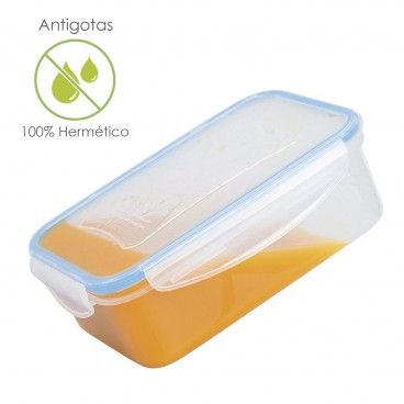 Conjunto de Recipientes Plásticos Retangulares Herméticos (6 Peças)
