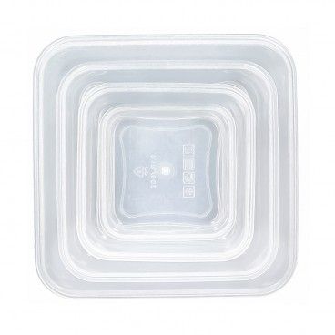 Juego Recipientes Cierres Hermeticos Plastico Cuadrados (4 Piezas) AFT 05025075