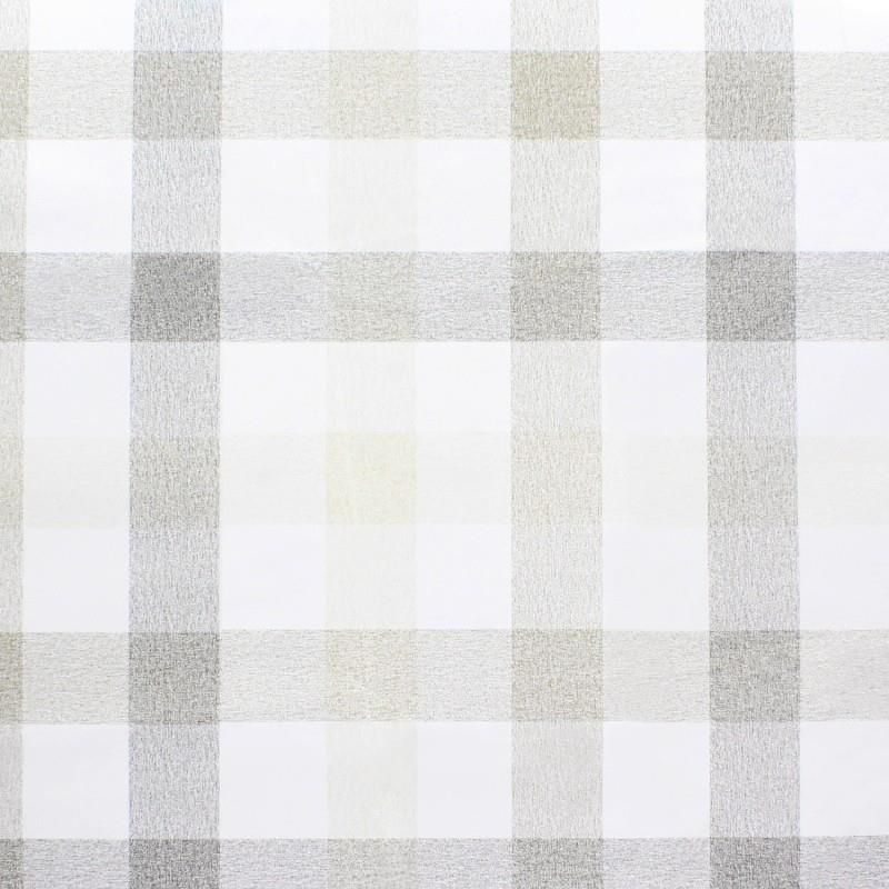Toalha de Mesa Retangular Antimanchas em Oleado 140 x 250 cm. Xadrez Bege