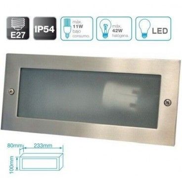 Aplique de aluminio para empotrar