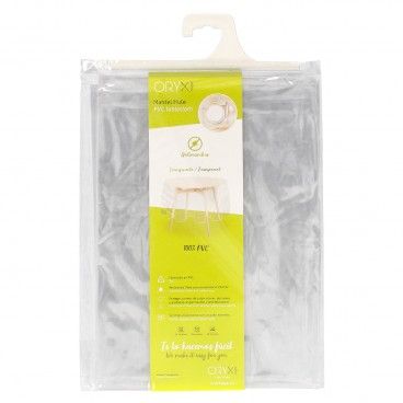 Mantel Hule Redondo Transparente Impermeable Antimanchas PVC Ø 140 cm. Uso Interior y Exterior AFT 05545001
