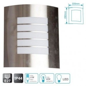 Aplique de pared de acero inoxidable