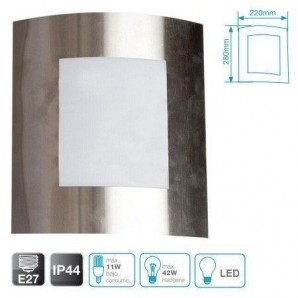 Aplique de pared de acero inoxidable