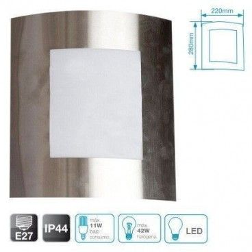 Aplique de pared de acero inoxidable