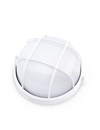 Applique murale ronde en aluminium avec grille WHITE E27 GSC 0700783 GSC - 1