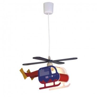 Candeeiro de teto infantil azul HELICOPTERO BRAVO CR 99-010-01-120