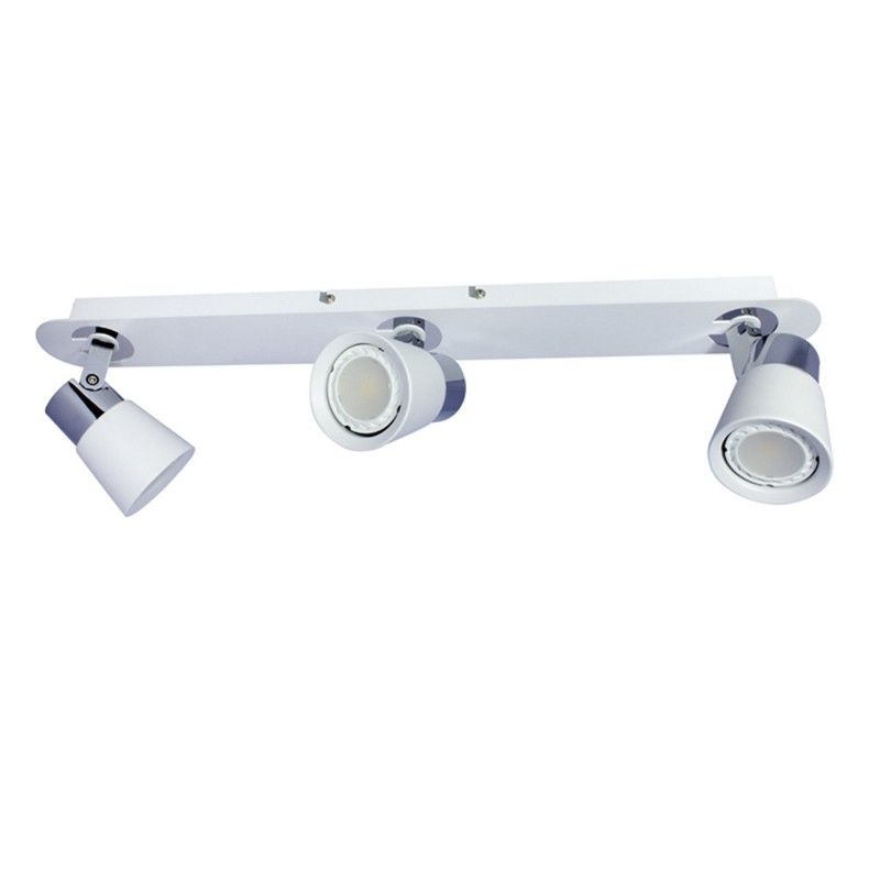 FOCOS GU10 IRIS BLANCO Y CROMO