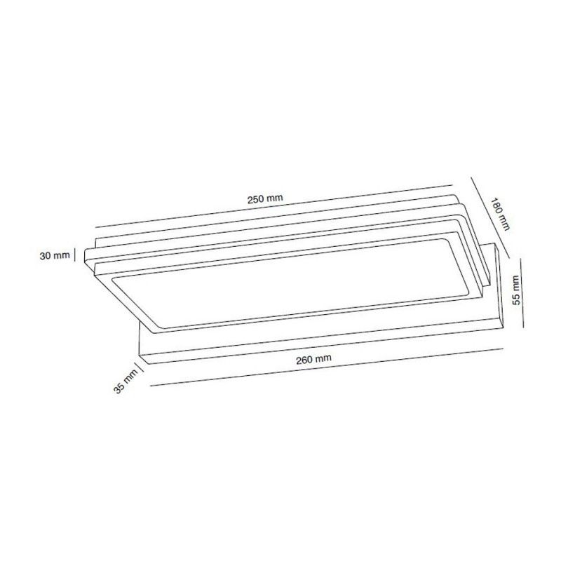 APLIQUE LED 30W, 3000K DIMMABLE NEW OR BLANCO