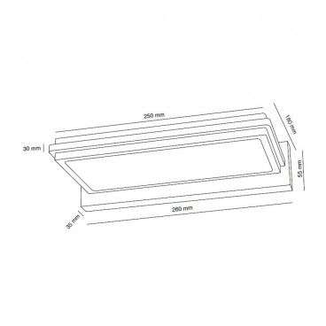 APLIQUE LED 30W, 3000K DIMMABLE NEW OR NEGRO