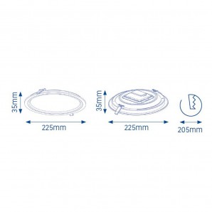 DOWNLIGHT LED 25W 3000K DRIVER EXTRAIBLE SIRION 2
