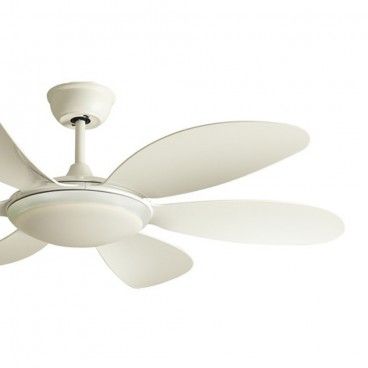 VENTILADOR LED CCT 6 PALAS TANIK BLANCO